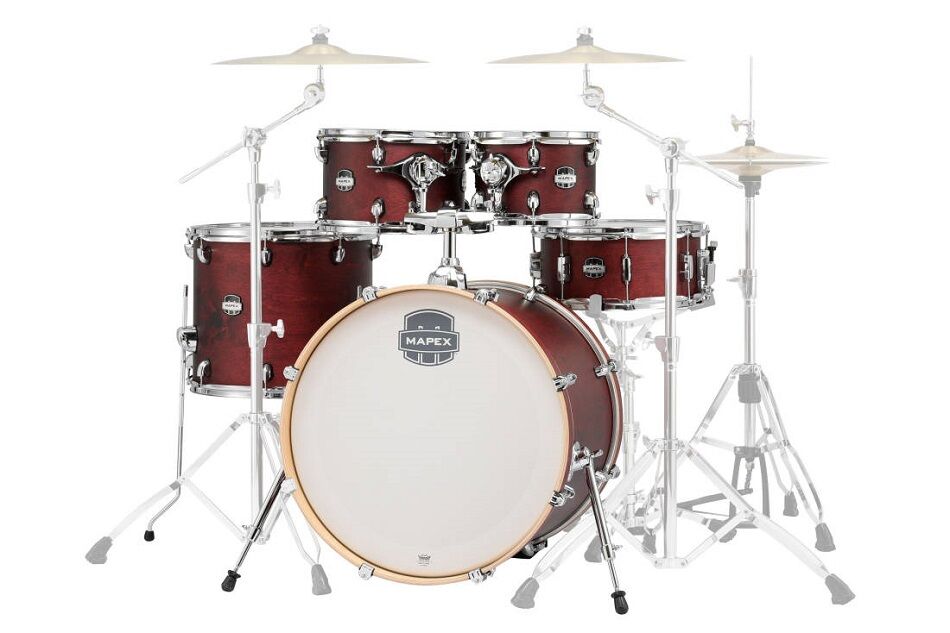 MAPEX MPX-LTMA529SFCX MARS SERIE 10-12-14S-16-22 CHERRY RED LACQUER DRUM KIT